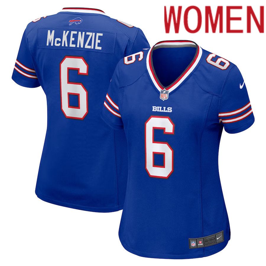 Women Buffalo Bills #6 Isaiah McKenzie Nike Royal Player Game NFL Jersey